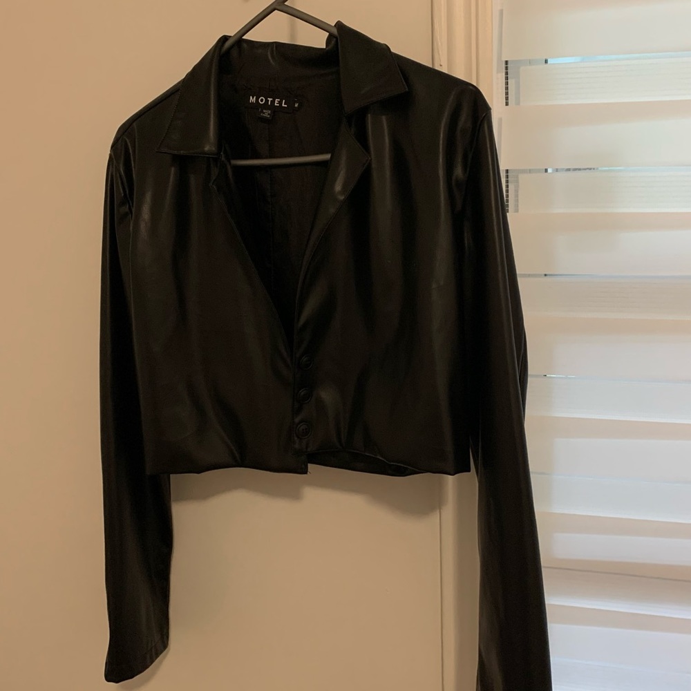 motel rock cropped leather jacket